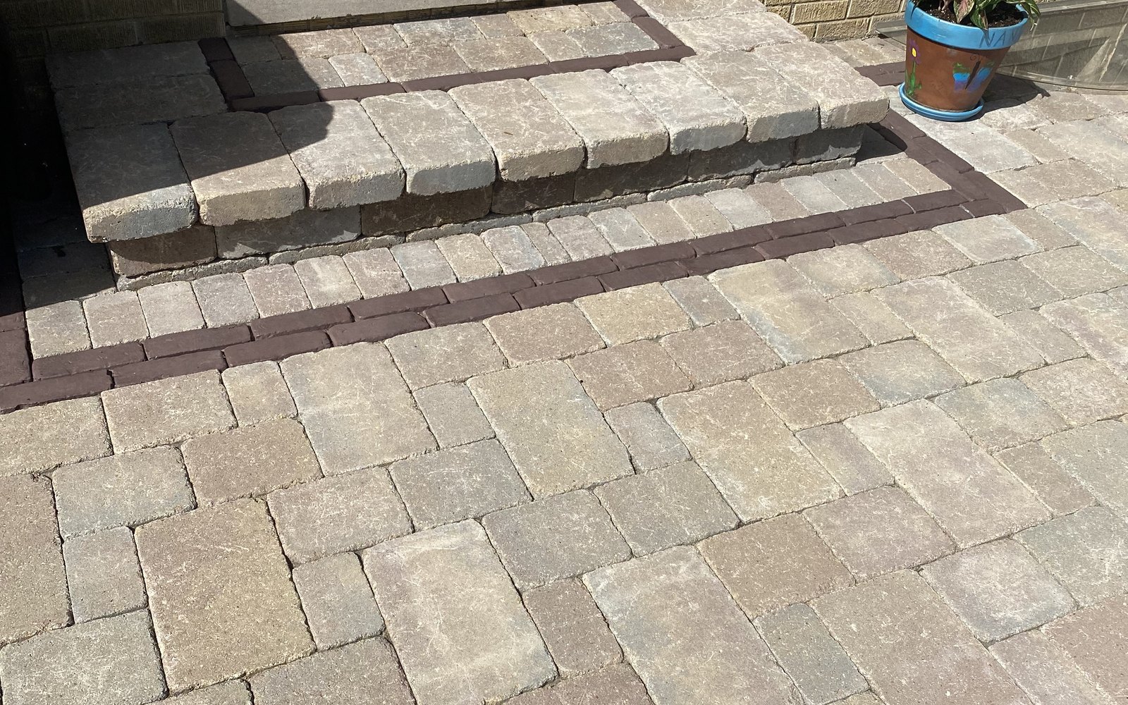 Stone step and paver project