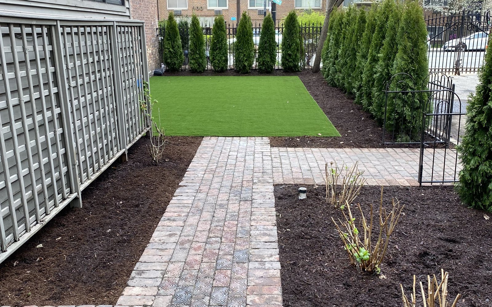Paver and hardscape project by Erick's Lawn Care